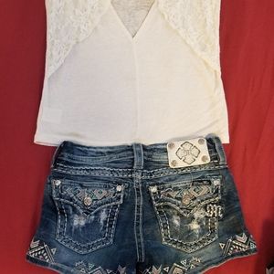 Miss me shorts & miss me shirt
